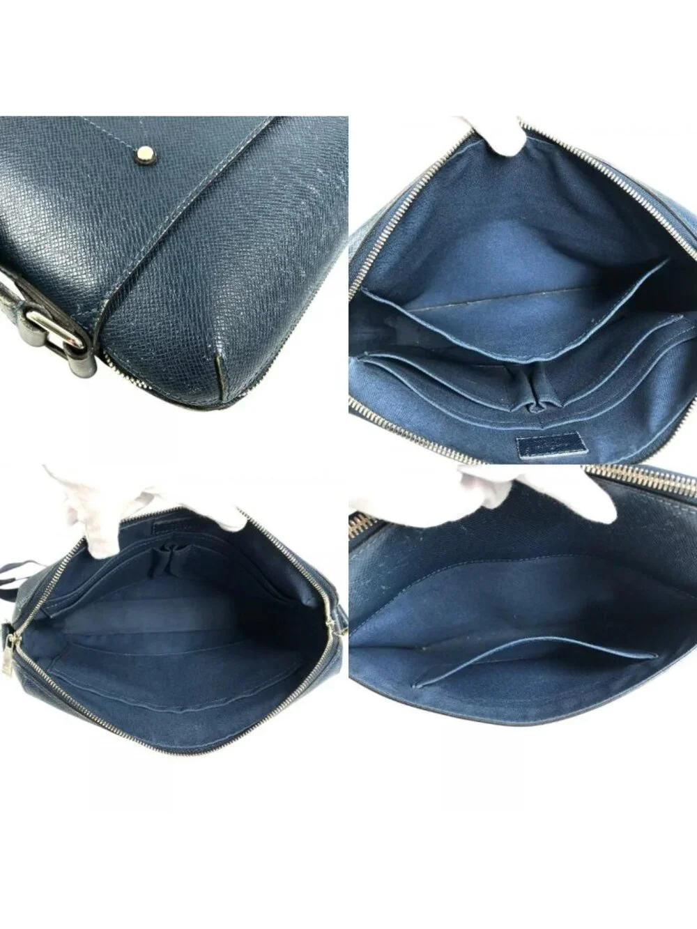 Louis Vuitton Shoulder Bag Grigori Messenger PM Taiga Leather Navy